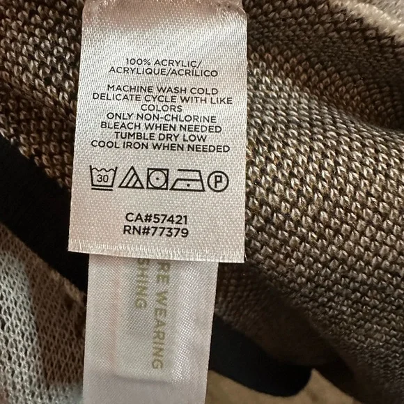 Ann Taylor Plaid Jacquard Poncho Sweater NWT - Picture 5 of 7